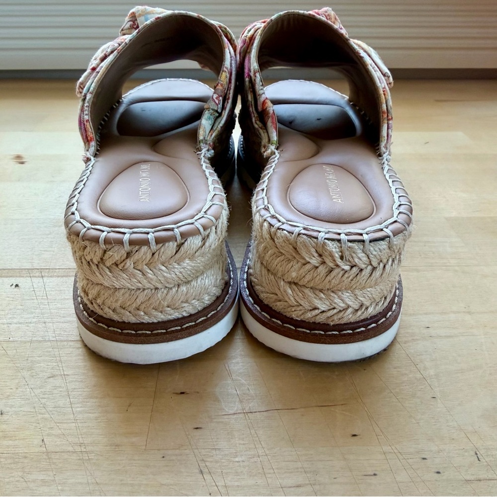 Antonio Melani Paisley Print Espadrille Bow Slides Boho Chic Resort Wear - 7.5 - Picture 9 of 12